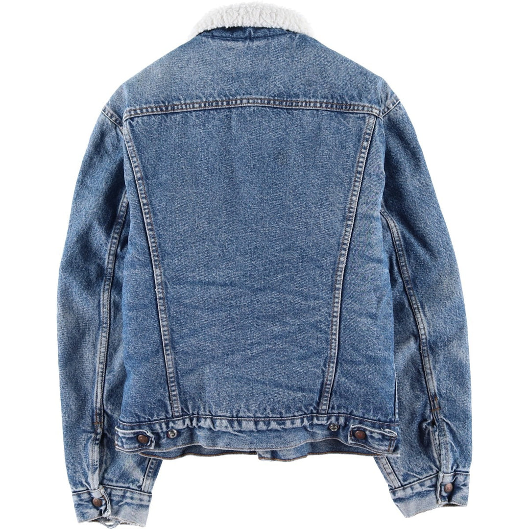 90'S Levi's 70608-0216 Denim Boa Jacket, Made in USA, Men's Size Medium, Vintage cotton blue type Vintage Second Hand