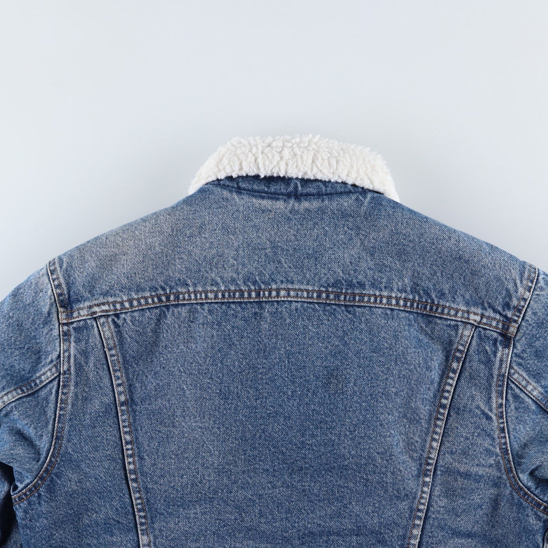 90'S Levi's 70608-0216 Denim Boa Jacket, Made in USA, Men's Size Medium, Vintage cotton blue type Vintage Second Hand