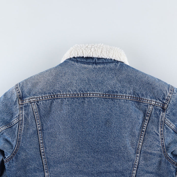 90'S Levi's 70608-0216 Denim Boa Jacket, Made in USA, Men's Size Medium, Vintage cotton blue type Vintage Second Hand
