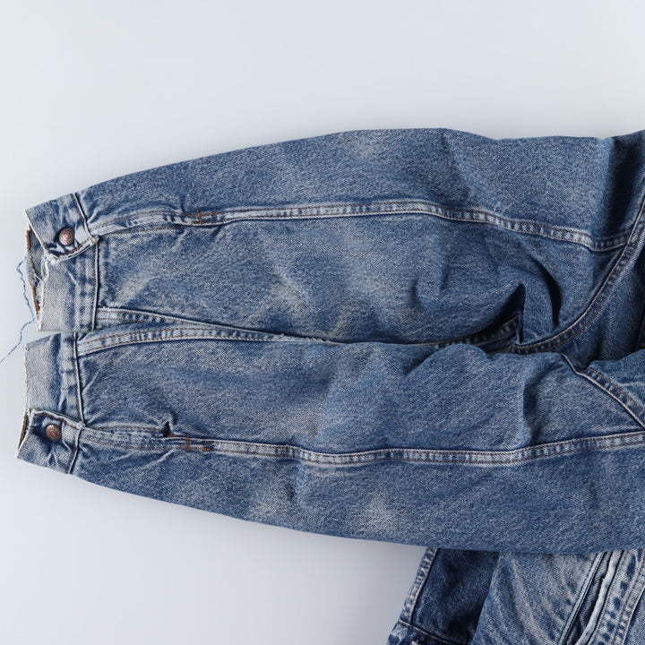90'S Levi's 70608-0216 Denim Boa Jacket, Made in USA, Men's Size Medium, Vintage cotton blue type Vintage Second Hand