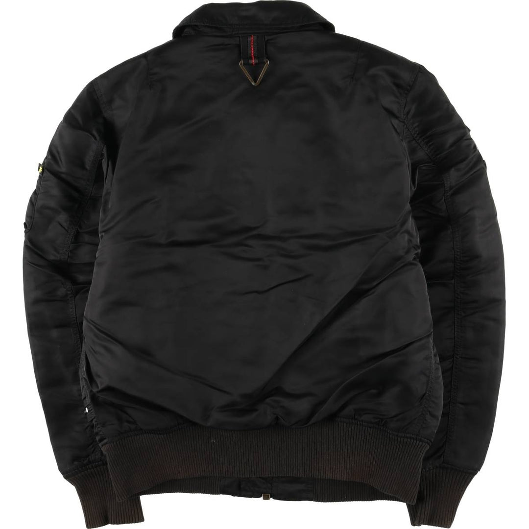 Alpha ALPHA military flight jacket with padding, size M (civilian product) Nylon black type Vintage Second Hand