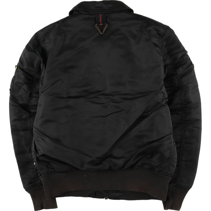 Alpha ALPHA military flight jacket with padding, size M (civilian product) Nylon black type Vintage Second Hand