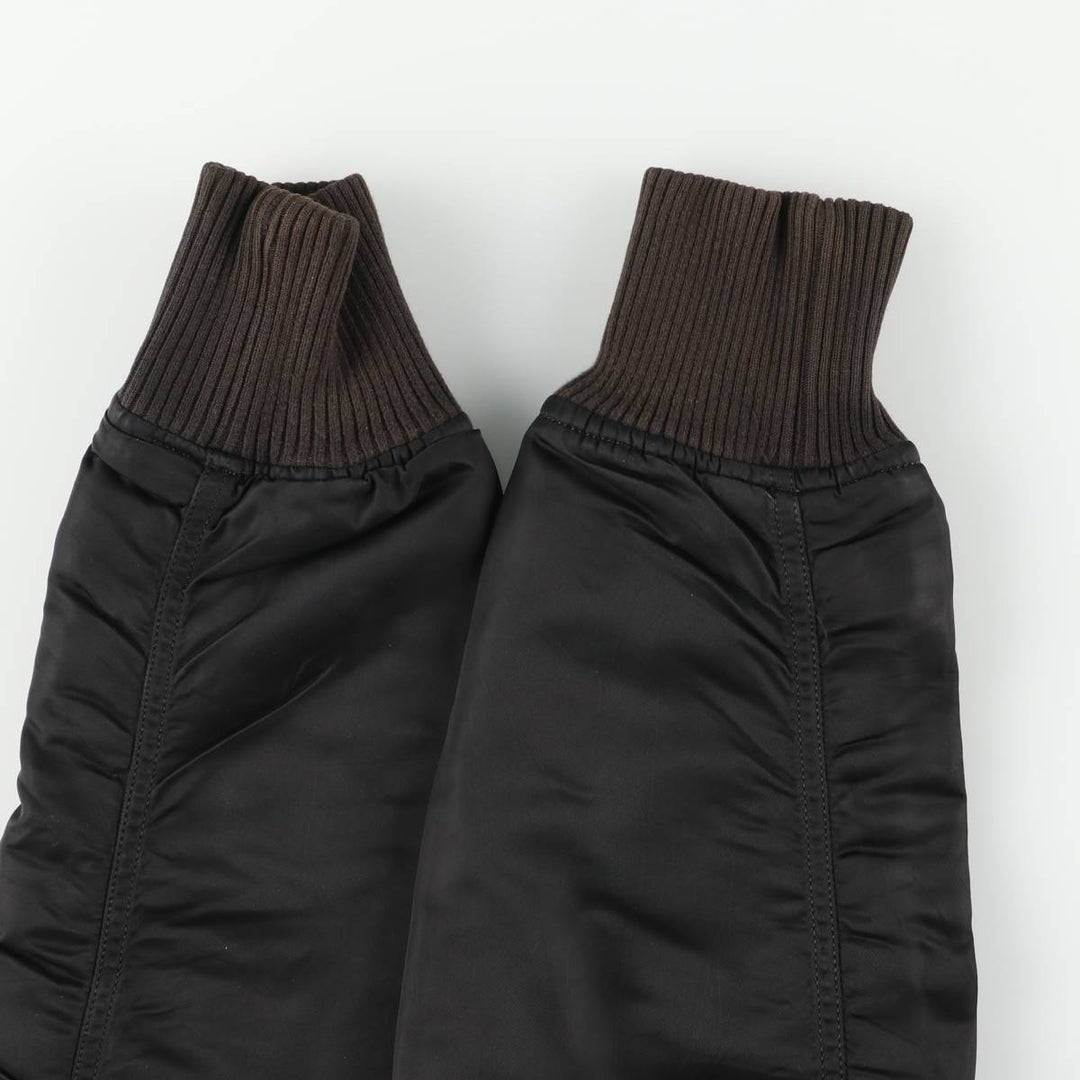 Alpha ALPHA military flight jacket with padding, size M (civilian product) Nylon black type Vintage Second Hand