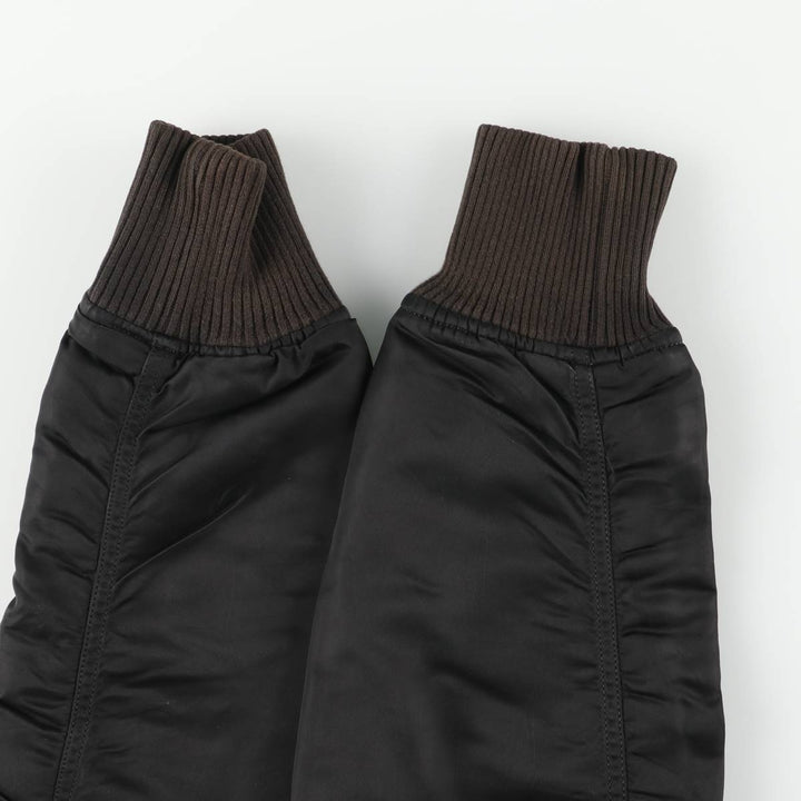 Alpha ALPHA military flight jacket with padding, size M (civilian product) Nylon black type Vintage Second Hand