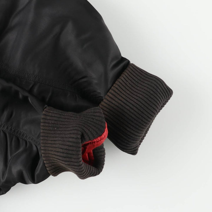 Alpha ALPHA military flight jacket with padding, size M (civilian product) Nylon black type Vintage Second Hand