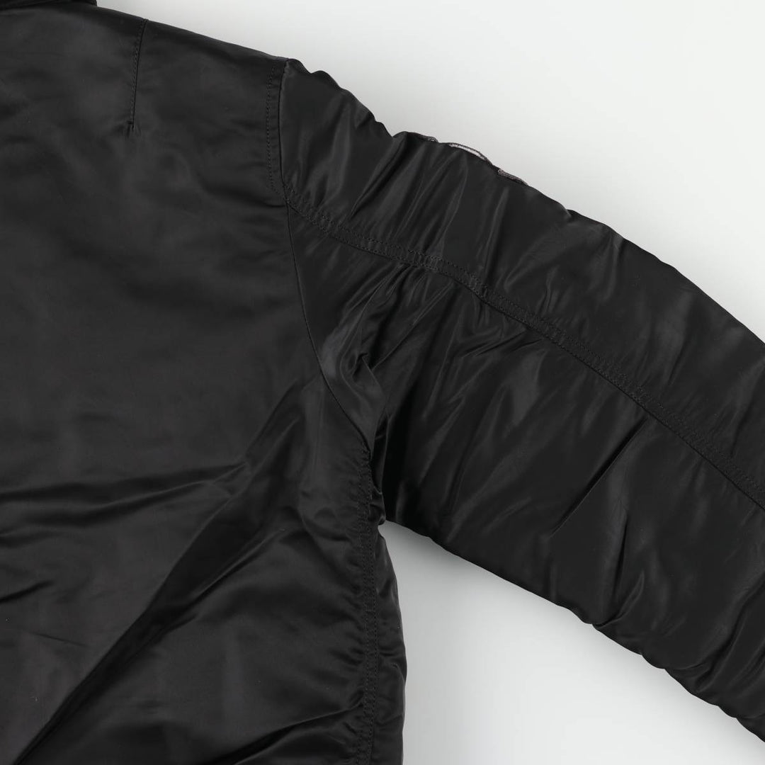 Alpha ALPHA military flight jacket with padding, size M (civilian product) Nylon black type Vintage Second Hand