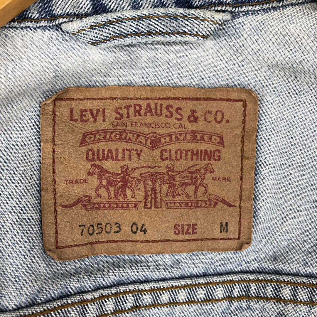 90'S Levi's 70503-0482 denim jacket, denim jacket, men's size M, vintage cotton blue type Vintage Second Hand