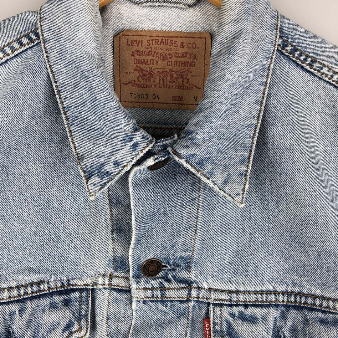 90'S Levi's 70503-0482 denim jacket, denim jacket, men's size M, vintage cotton blue type Vintage Second Hand