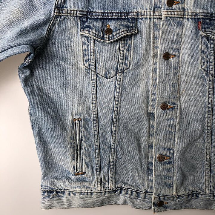 Levi's denim jacket, denim jacket, men's size XL unclear blue type Vintage Second Hand