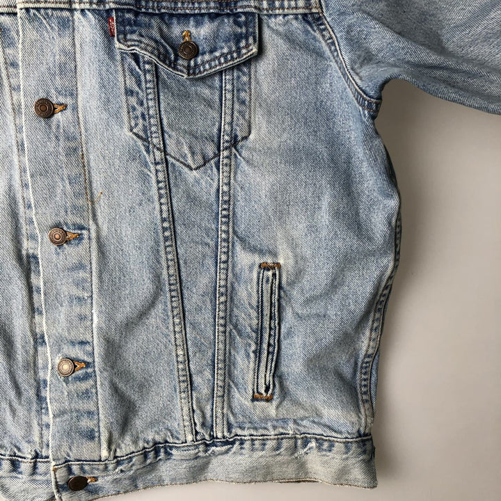 Levi's denim jacket, denim jacket, men's size XL unclear blue type Vintage Second Hand