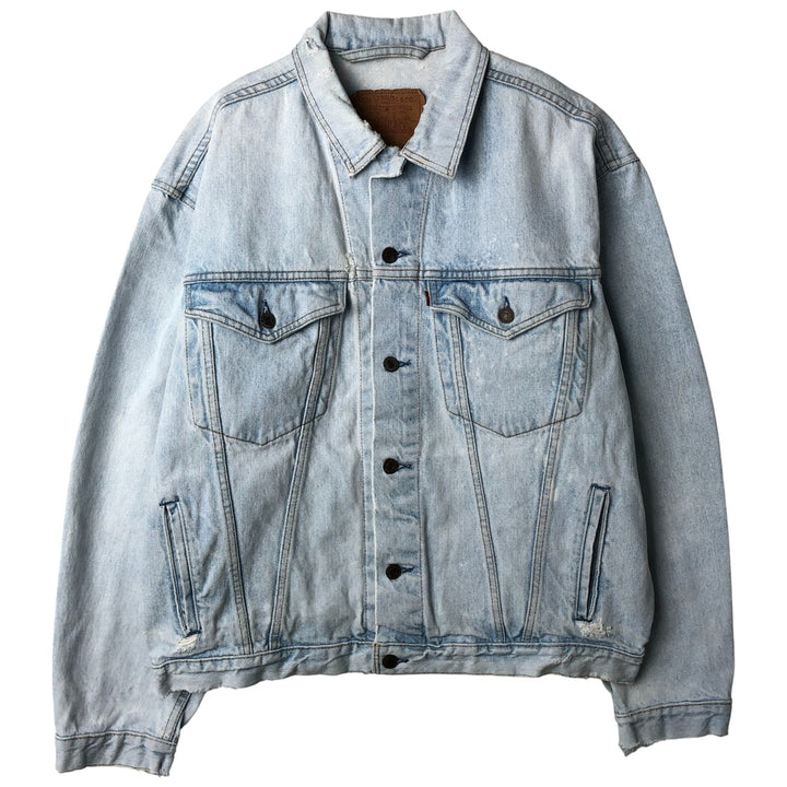 90'S Levi's 75525-4834 denim jacket, made in Canada, men's size L, vintage cotton blue type Vintage Second Hand