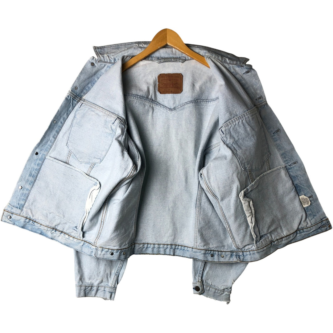 90'S Levi's 75525-4834 denim jacket, made in Canada, men's size L, vintage cotton blue type Vintage Second Hand