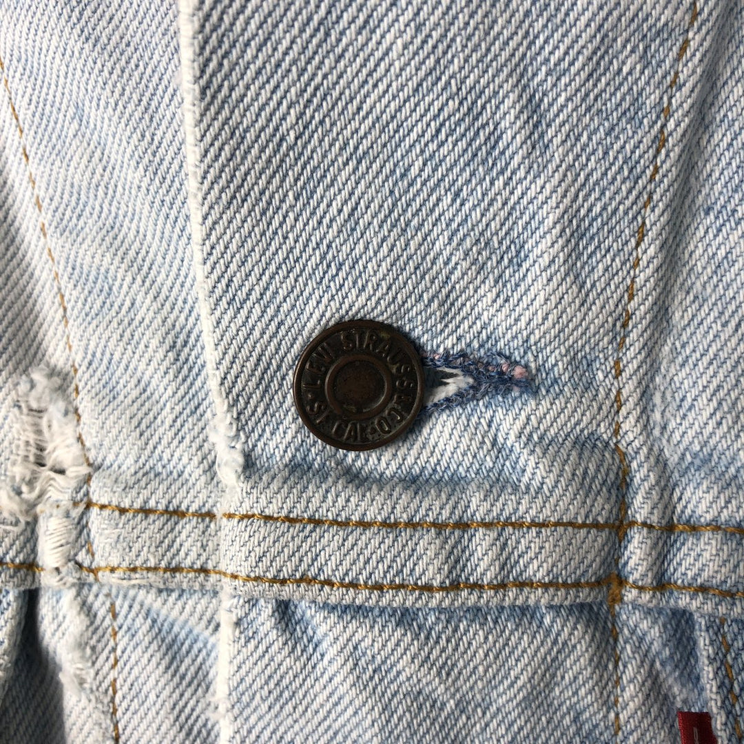90'S Levi's 75525-4834 denim jacket, made in Canada, men's size L, vintage cotton blue type Vintage Second Hand