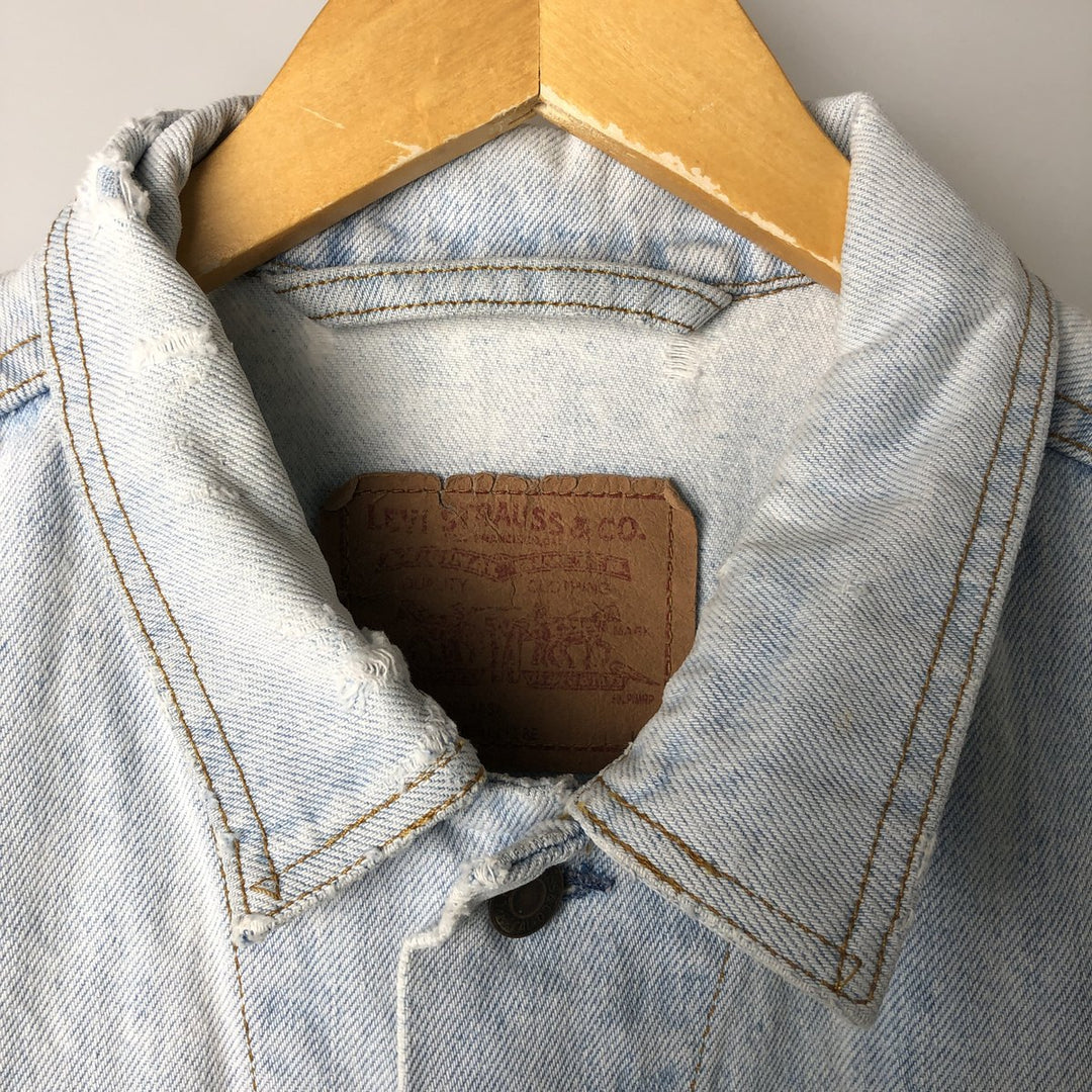 90'S Levi's 75525-4834 denim jacket, made in Canada, men's size L, vintage cotton blue type Vintage Second Hand