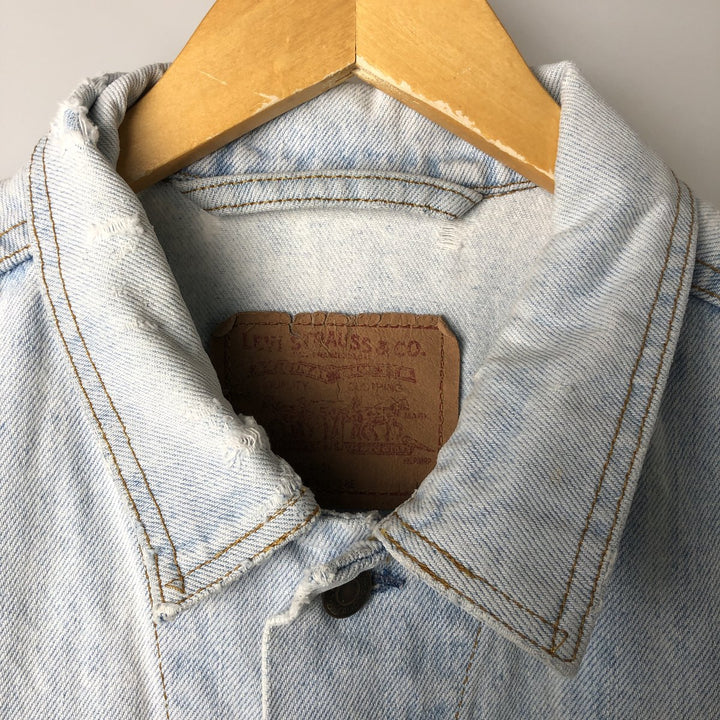 90'S Levi's 75525-4834 denim jacket, made in Canada, men's size L, vintage cotton blue type Vintage Second Hand