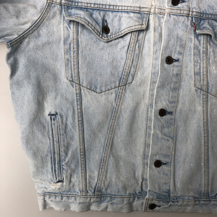 90'S Levi's 75525-4834 denim jacket, made in Canada, men's size L, vintage cotton blue type Vintage Second Hand