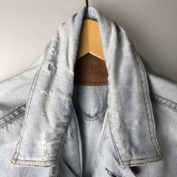 90'S Levi's 75525-4834 denim jacket, made in Canada, men's size L, vintage cotton blue type Vintage Second Hand