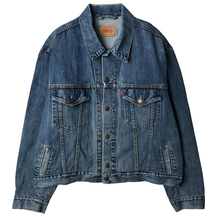 2000'S Levi's 70550-0414 Euro Model Denim Jacket, Men's Size XL cotton blue type Vintage Second Hand