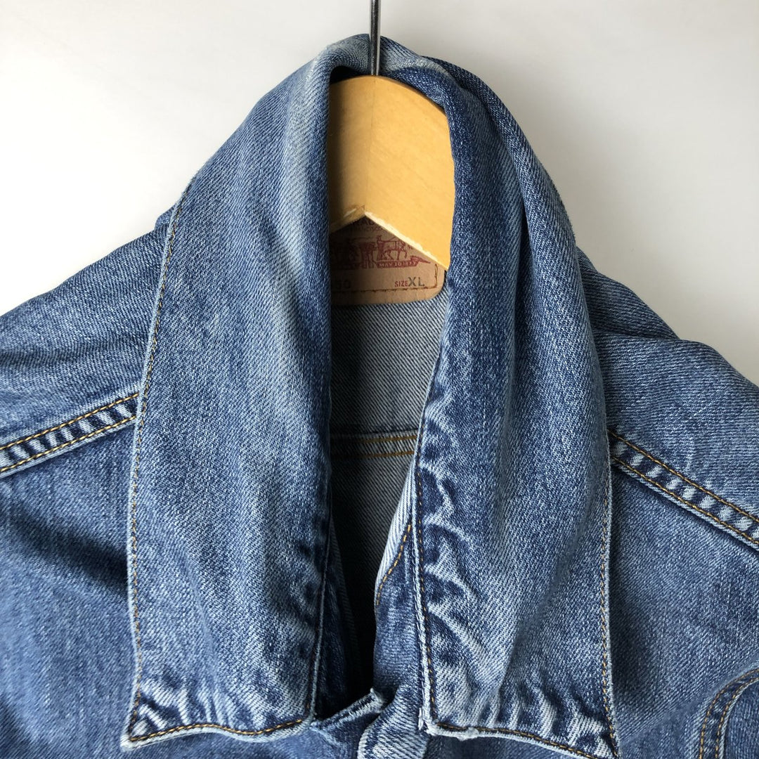 2000'S Levi's 70550-0414 Euro Model Denim Jacket, Men's Size XL cotton blue type Vintage Second Hand