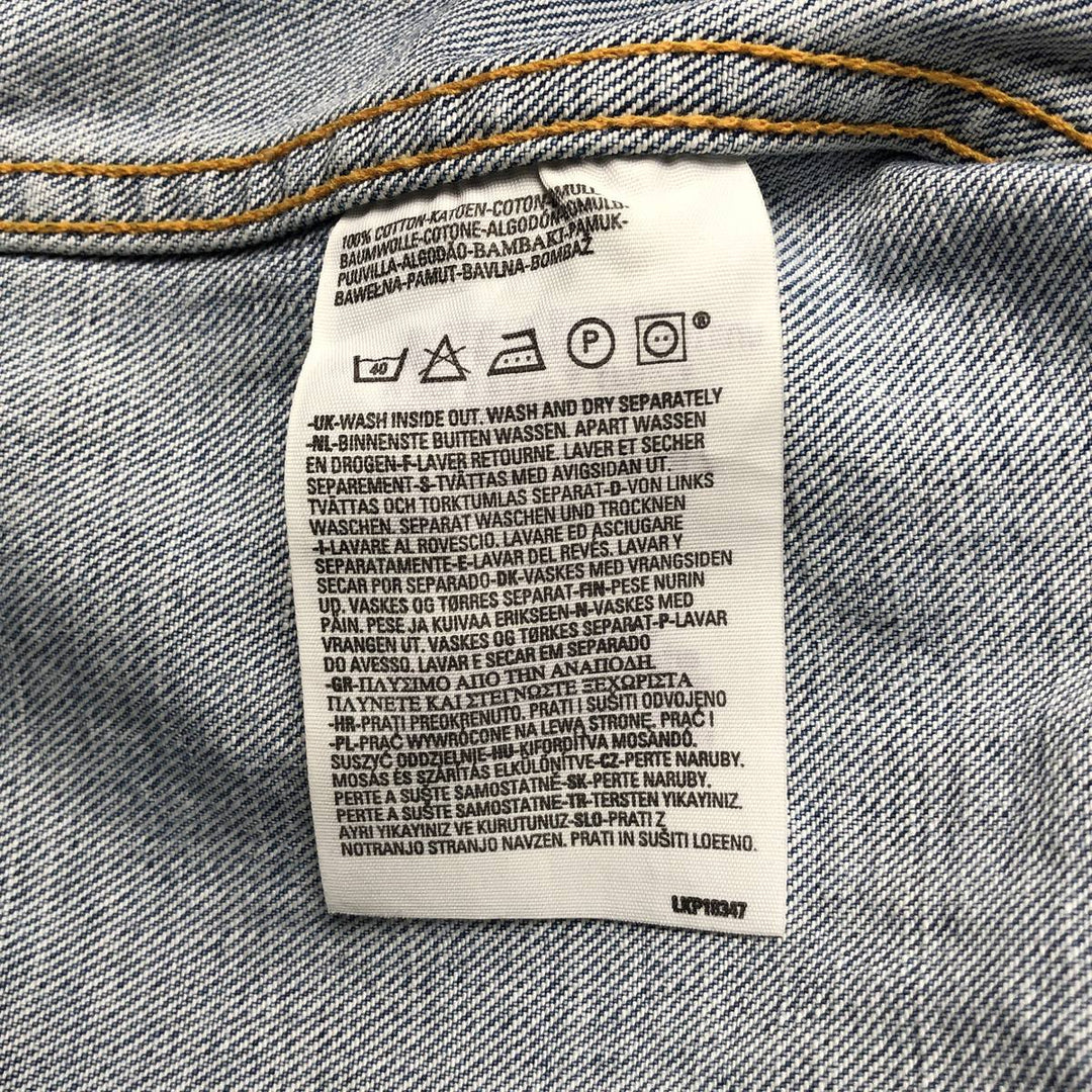 2000'S Levi's 70500-0487 Euro Model Denim Jacket, Men's Size XL cotton blue type Vintage Second Hand