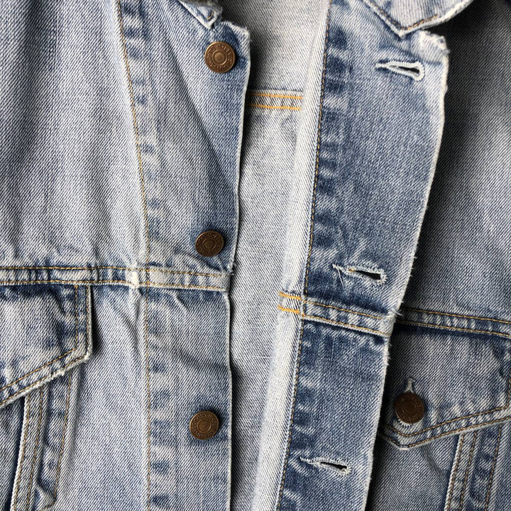 2000'S Levi's 70500-0487 Euro Model Denim Jacket, Men's Size XL cotton blue type Vintage Second Hand