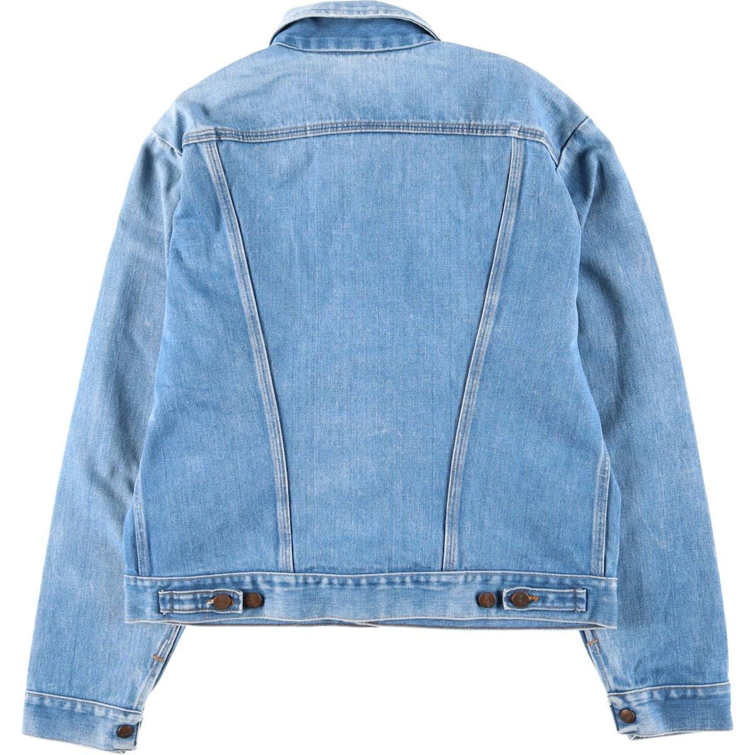 Vintage 1980'S Wrangler NO-FAULT DENIMS floral print denim jacket, men's size M unclear blue type Vintage Second Hand