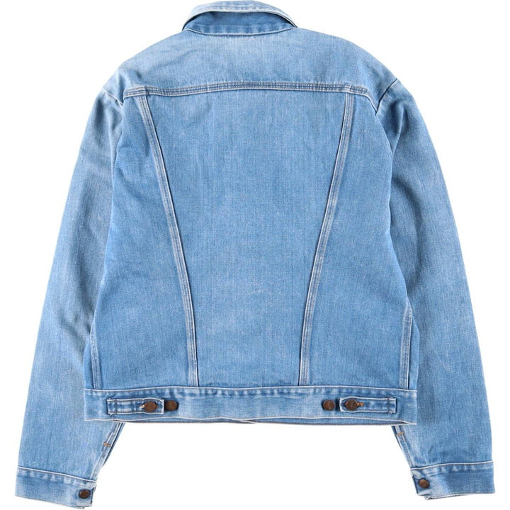 Vintage 1980'S Wrangler NO-FAULT DENIMS floral print denim jacket, men's size M unclear blue type Vintage Second Hand