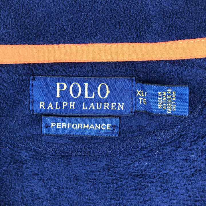 Ralph Lauren POLO RALPH LAUREN PERFORMANCE fleece jacket, men's size XL polyester navy blue type Vintage Second Hand