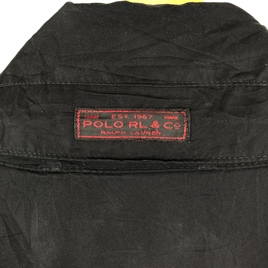 Ralph Lauren POLO by Ralph Lauren Nylon and Fleece Jacket, Men's XL polyester black type Vintage Second Hand