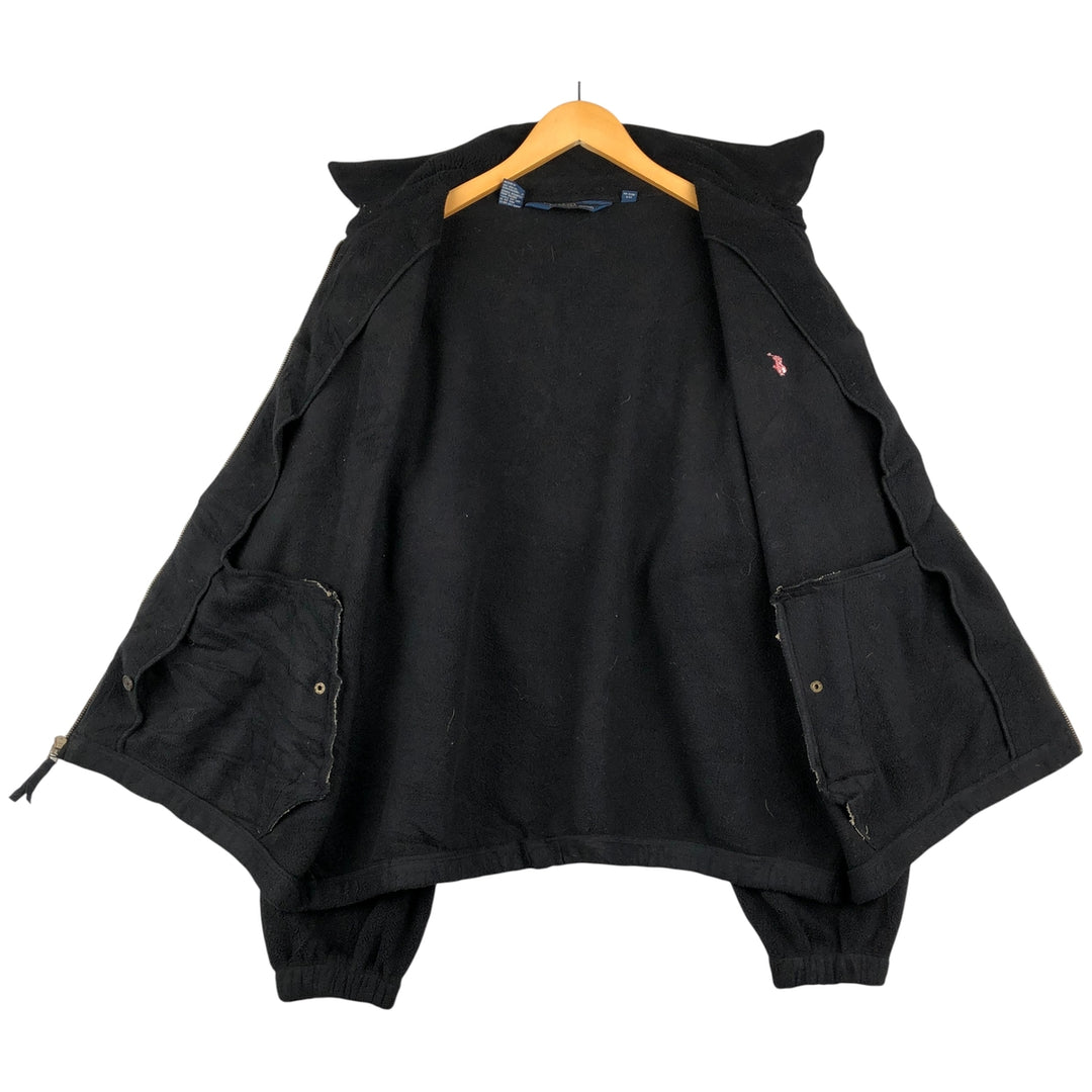 Ralph Lauren POLO by Ralph Lauren Swing Top Fleece Jacket, Men's XL polyester black type Vintage Second Hand