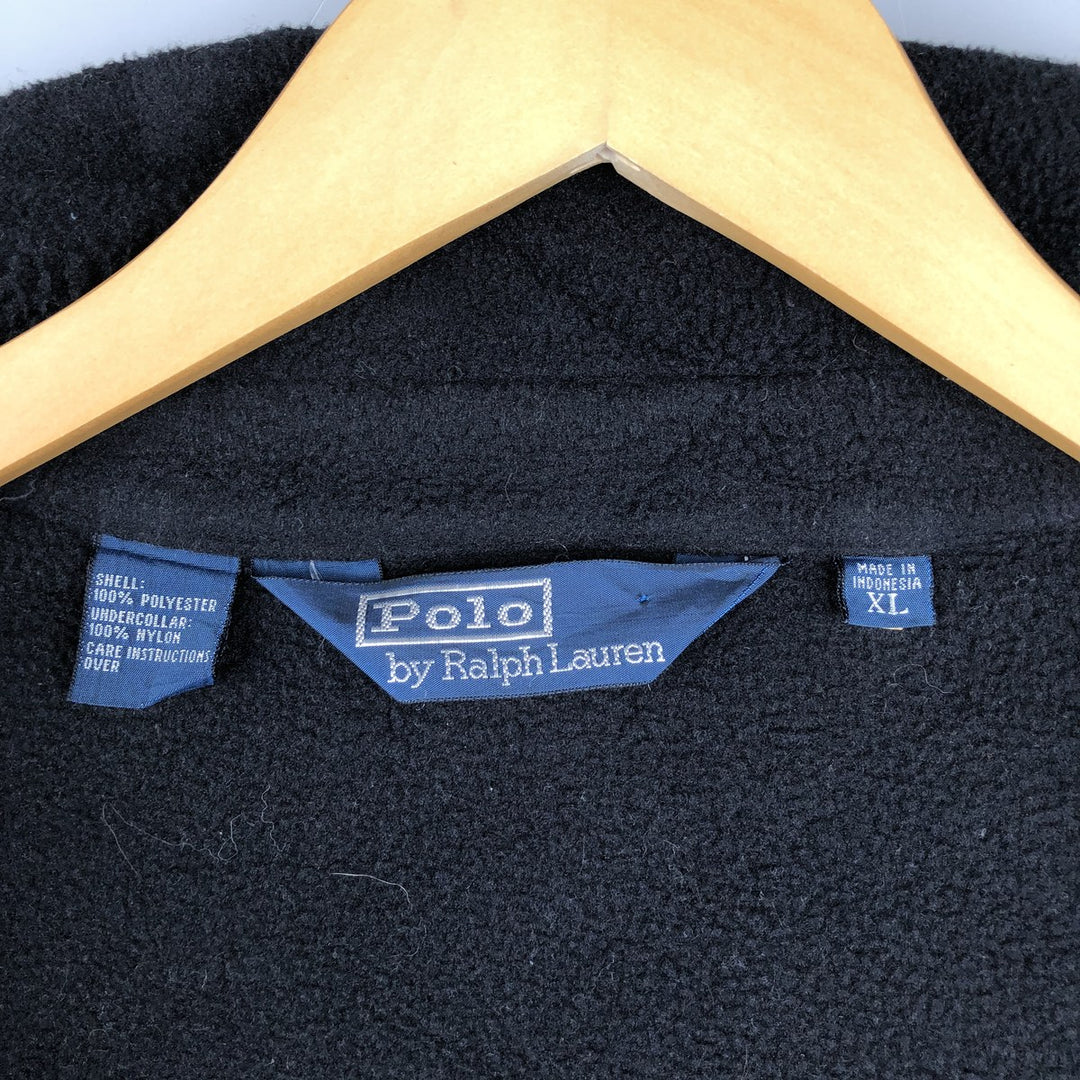 Ralph Lauren POLO by Ralph Lauren Swing Top Fleece Jacket, Men's XL polyester black type Vintage Second Hand
