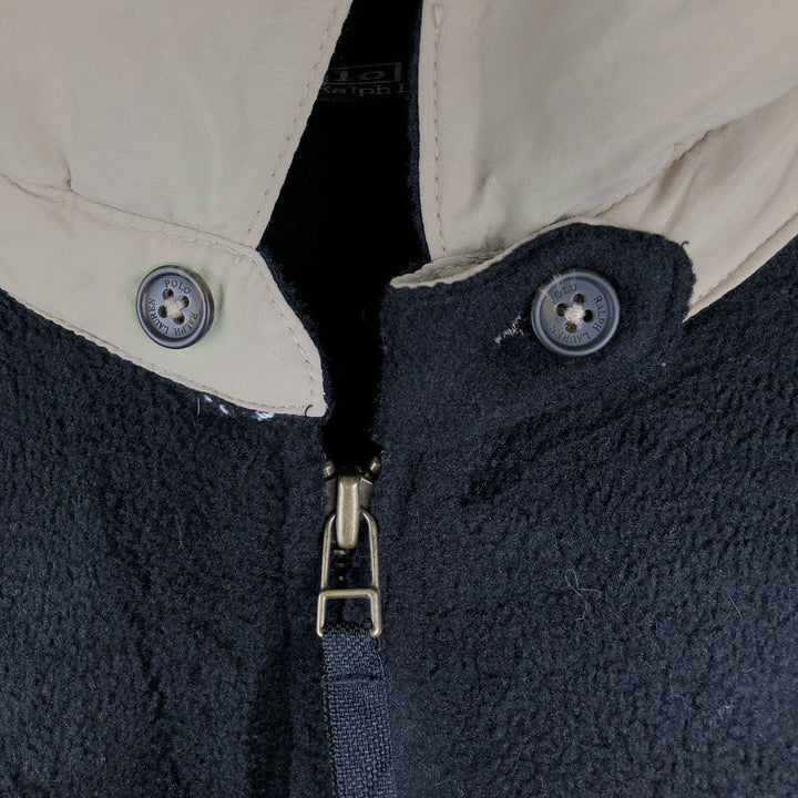 Ralph Lauren POLO by Ralph Lauren Swing Top Fleece Jacket, Men's XL polyester black type Vintage Second Hand