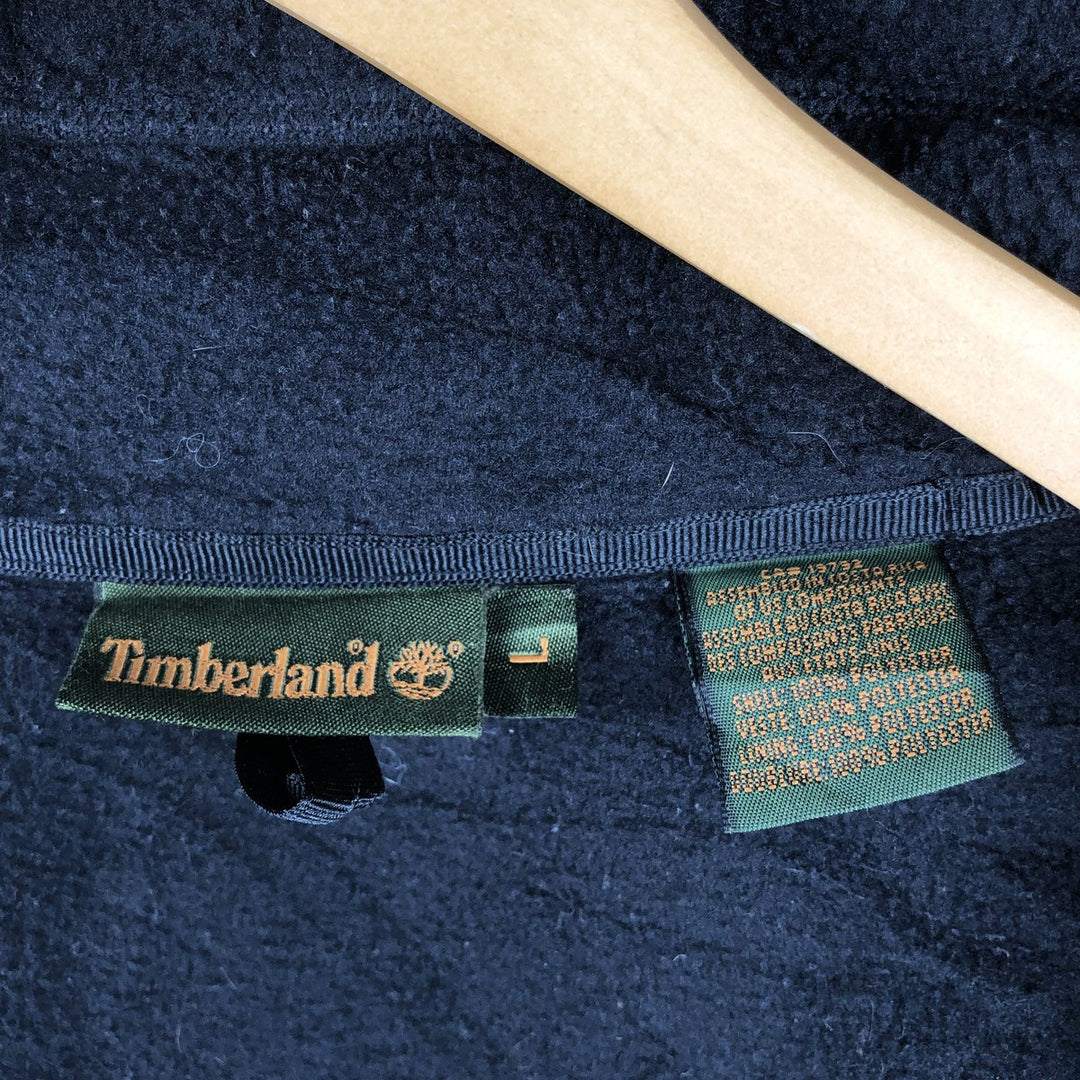 90s-00'S Timberland Fleece Jacket, Men's Size L polyester black type Vintage Second Hand