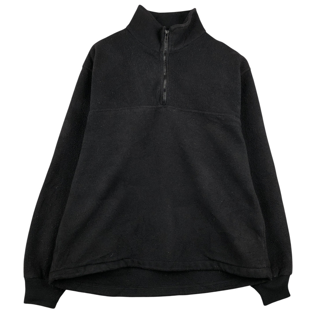 90s-00'S Eddie Bauer EBTEK Half-Zip Fleece Pullover, Men's Size L polyester black type Vintage Second Hand