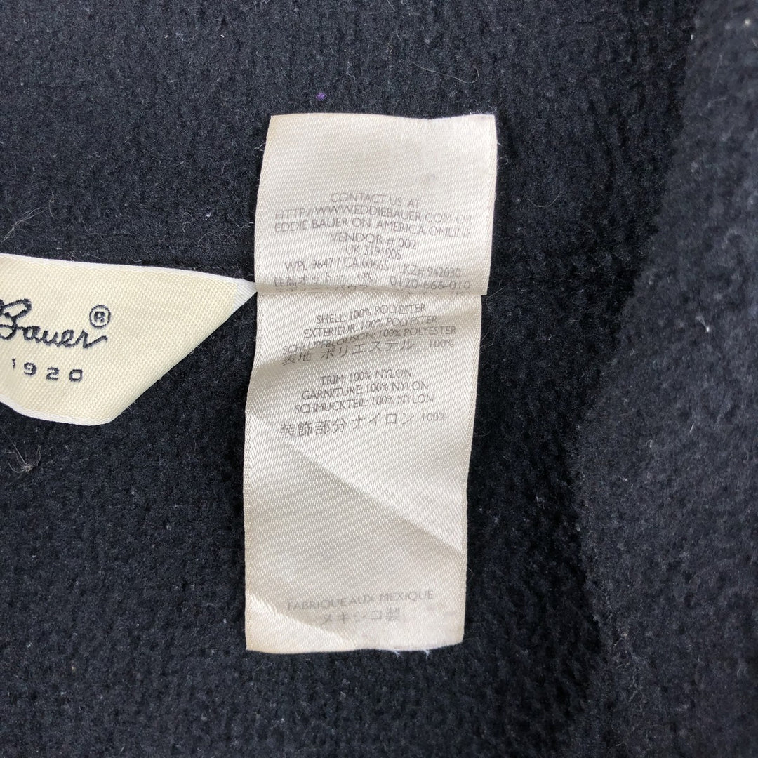 90s-00'S Eddie Bauer EBTEK Half-Zip Fleece Pullover, Men's Size L polyester black type Vintage Second Hand