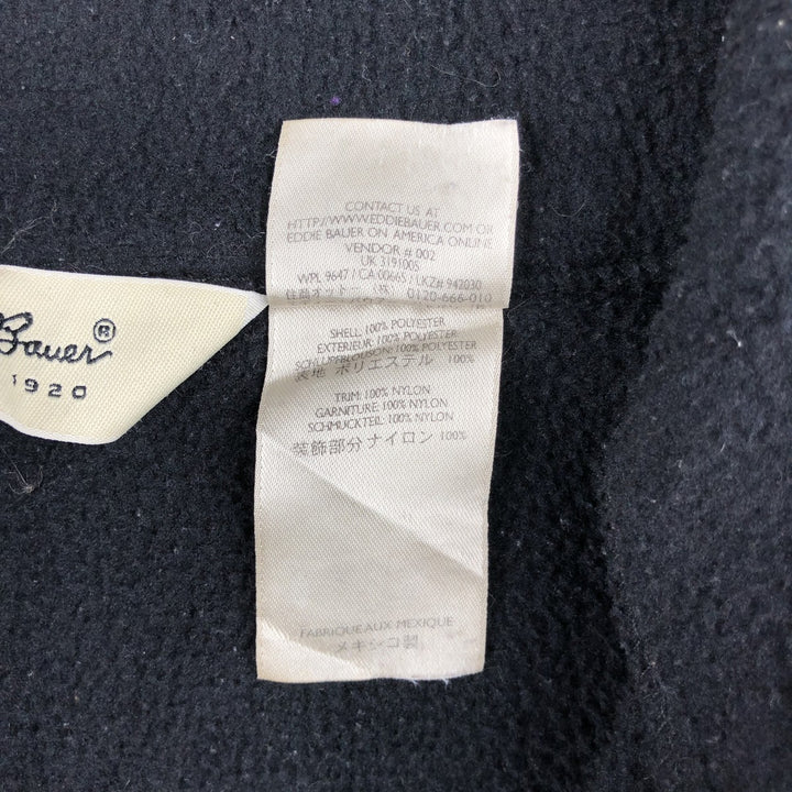 90s-00'S Eddie Bauer EBTEK Half-Zip Fleece Pullover, Men's Size L polyester black type Vintage Second Hand