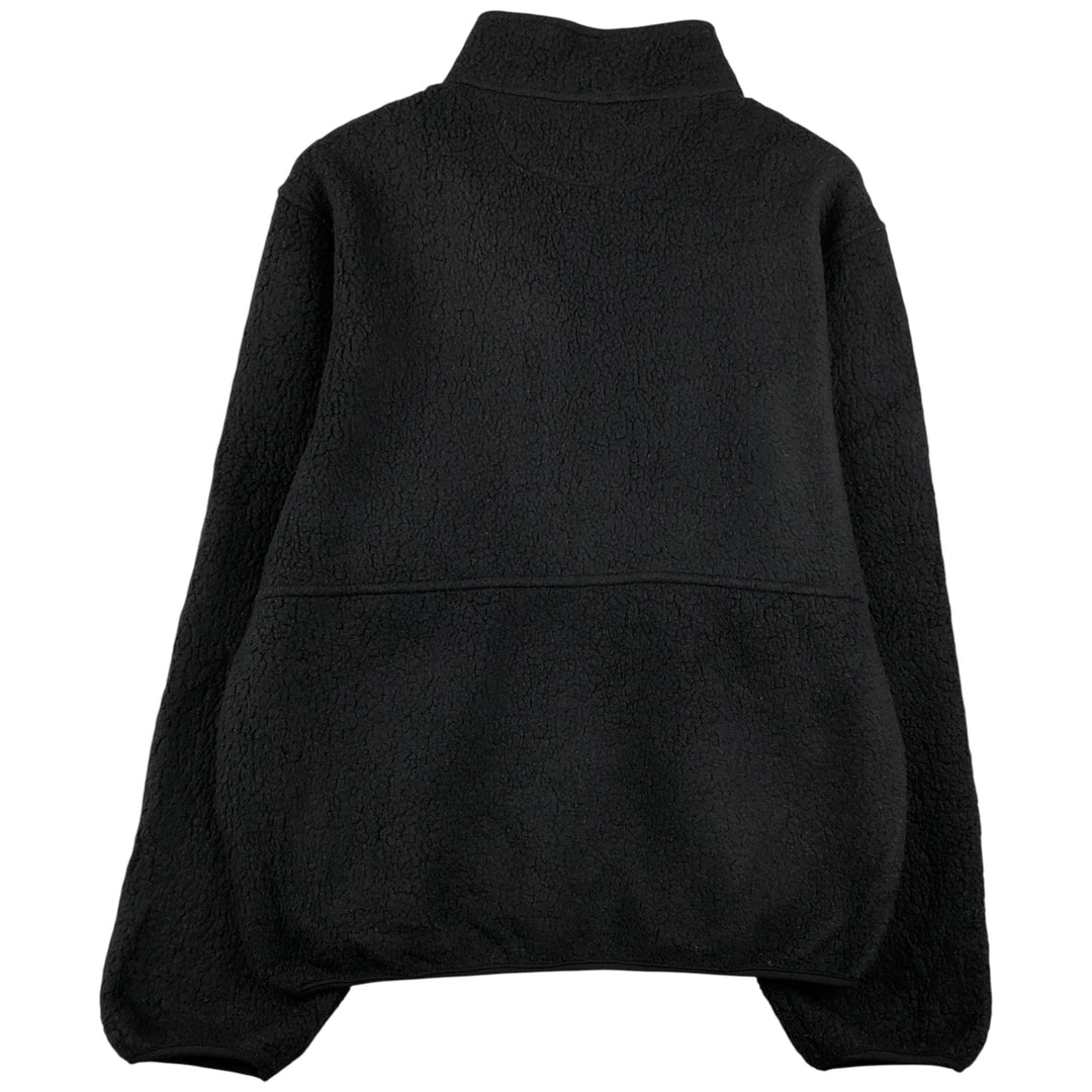 Vintage 80s-90'S Land's End fleece jacket, made in the USA, size L, men's polyester black type Vintage Second Hand