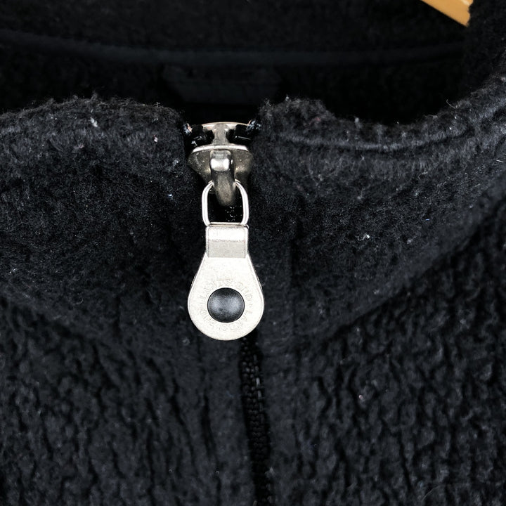 Vintage 80s-90'S Land's End fleece jacket, made in the USA, size L, men's polyester black type Vintage Second Hand