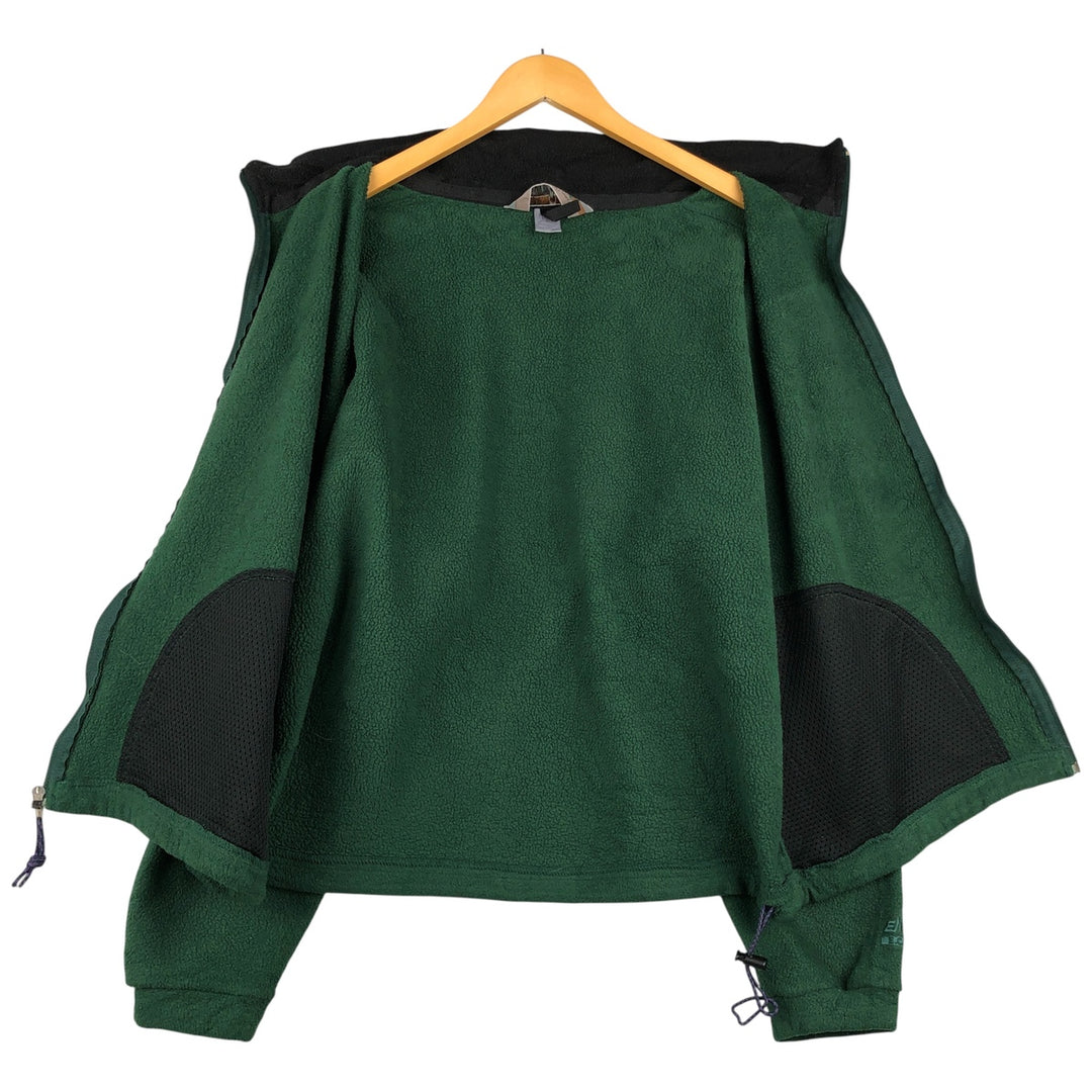 90'S Vintage EMS Fleece Shirt Jacket, Made in USA, Men's Size L polyester Green type dark green Vintage Second Hand