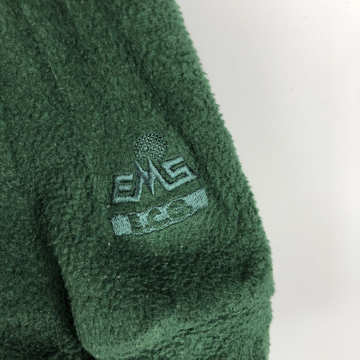 90'S Vintage EMS Fleece Shirt Jacket, Made in USA, Men's Size L polyester Green type dark green Vintage Second Hand