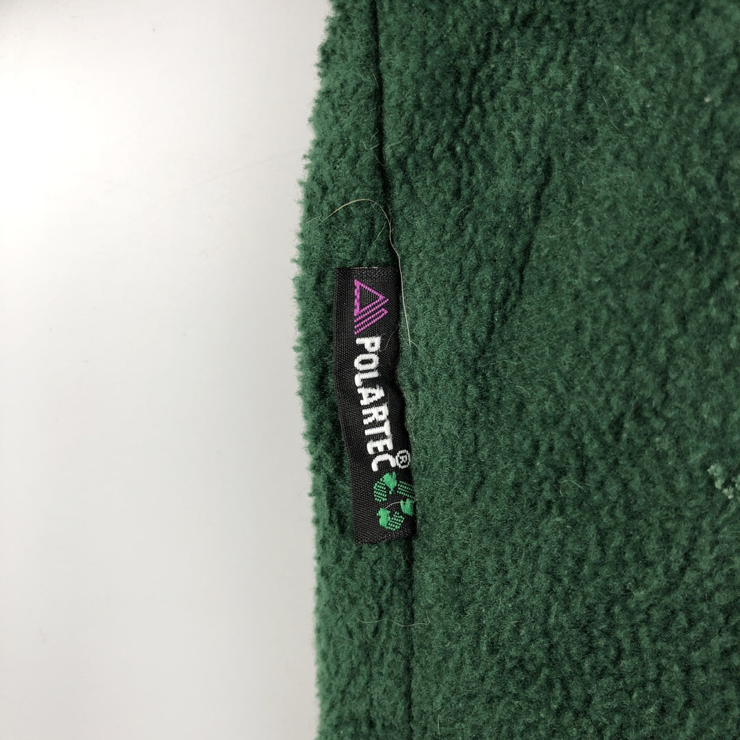 90'S Vintage EMS Fleece Shirt Jacket, Made in USA, Men's Size L polyester Green type dark green Vintage Second Hand