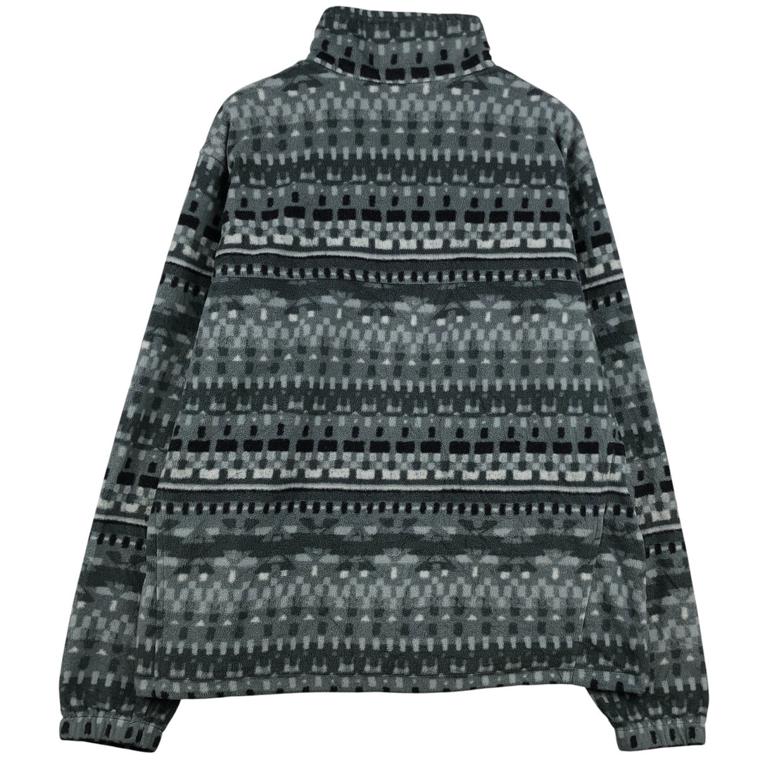 Columbia All-Over Print Fleece Jacket, Men's XL polyester gray type Vintage Second Hand