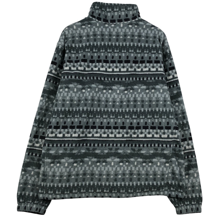 Columbia All-Over Print Fleece Jacket, Men's XL polyester gray type Vintage Second Hand