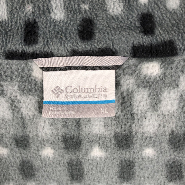 Columbia All-Over Print Fleece Jacket, Men's XL polyester gray type Vintage Second Hand