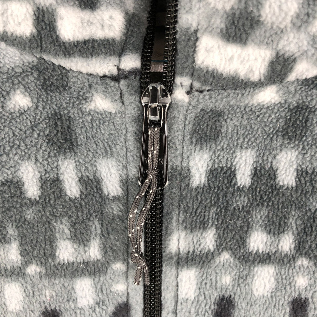 Columbia All-Over Print Fleece Jacket, Men's XL polyester gray type Vintage Second Hand