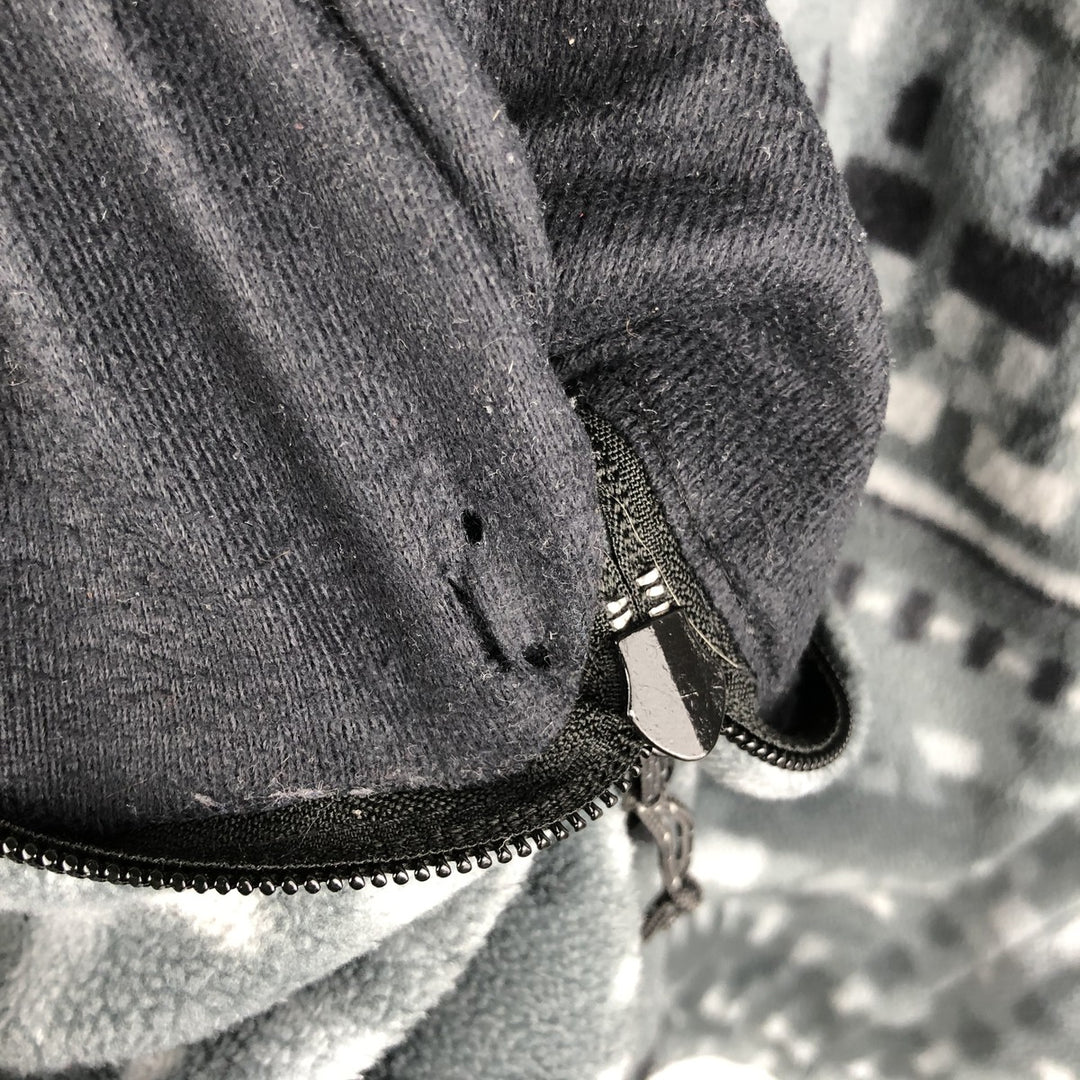 Columbia All-Over Print Fleece Jacket, Men's XL polyester gray type Vintage Second Hand