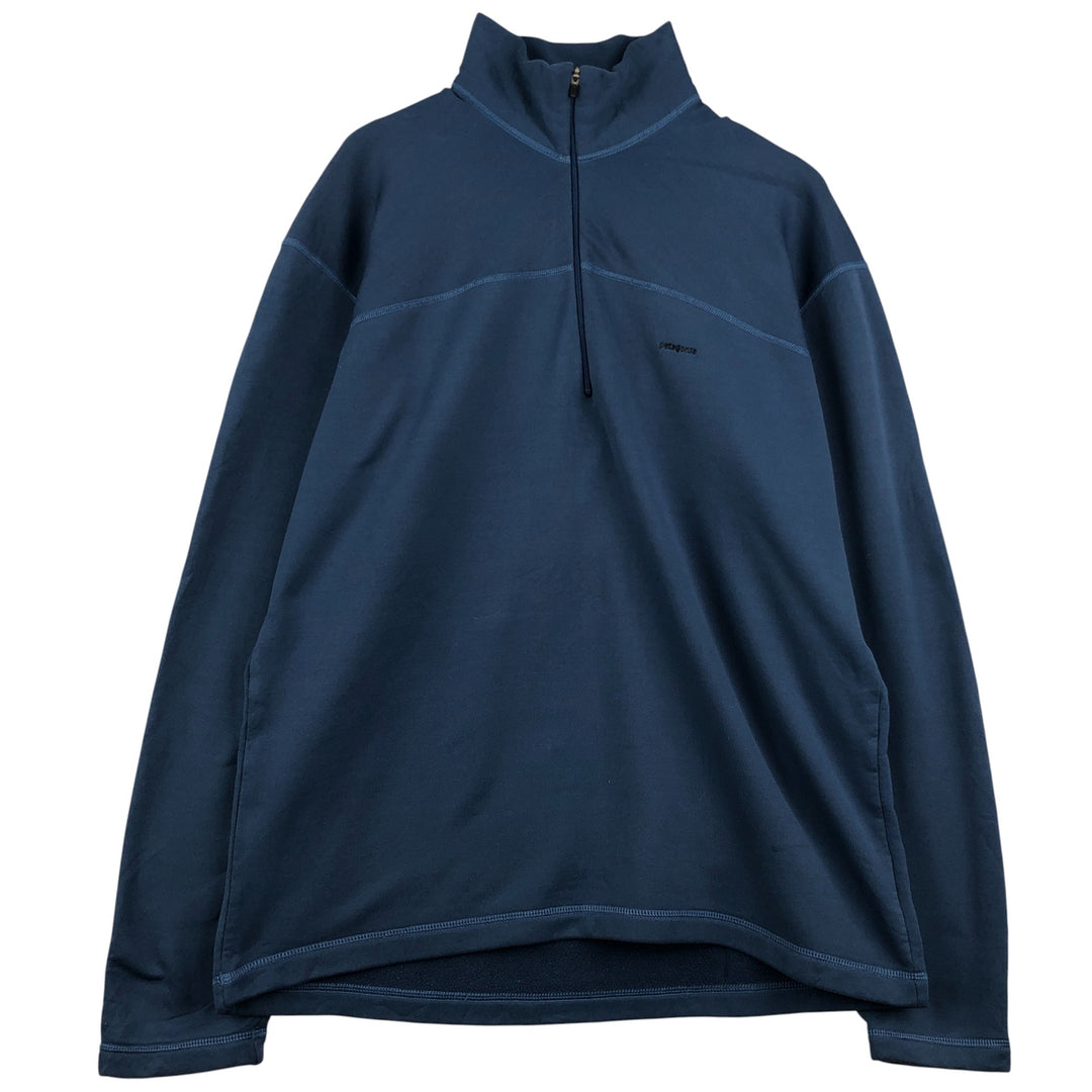 2000'S Patagonia CAPILENE 43600F4 Half-Zip Fleece Pullover, Men's Size L polyester Navy blue Vintage Second Hand