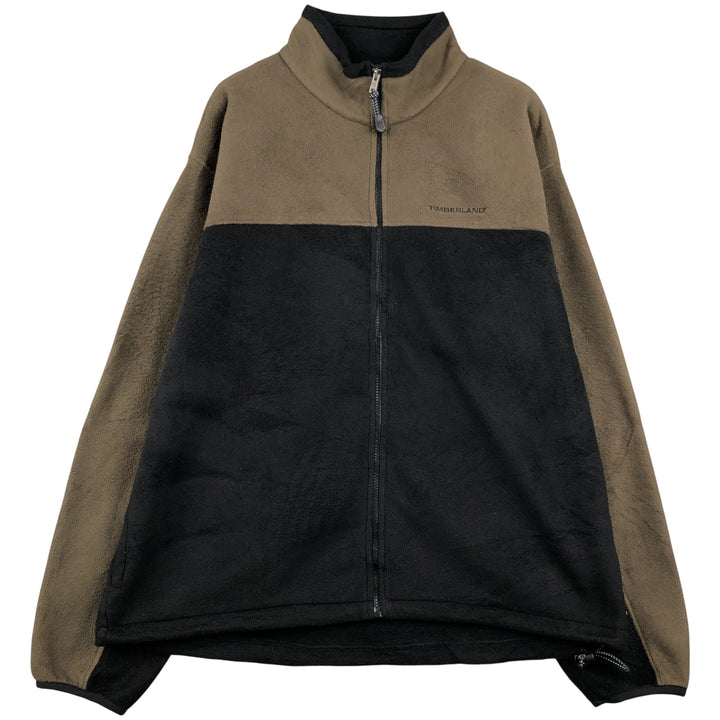 90s-00'S Timberland WEATHERGEAR fleece jacket, made in the USA, men's size XL polyester Khaki type Vintage Second Hand