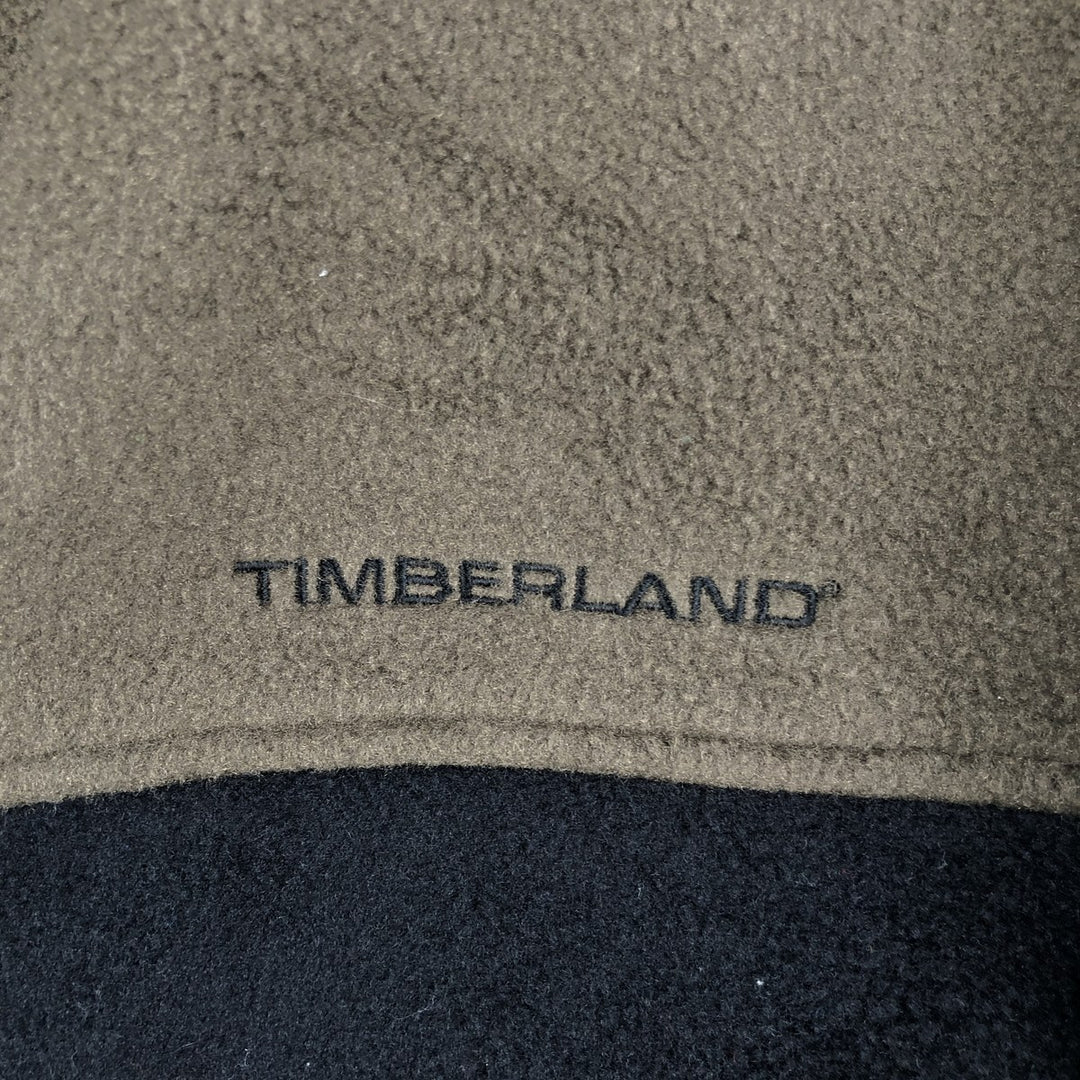 90s-00'S Timberland WEATHERGEAR fleece jacket, made in the USA, men's size XL polyester Khaki type Vintage Second Hand