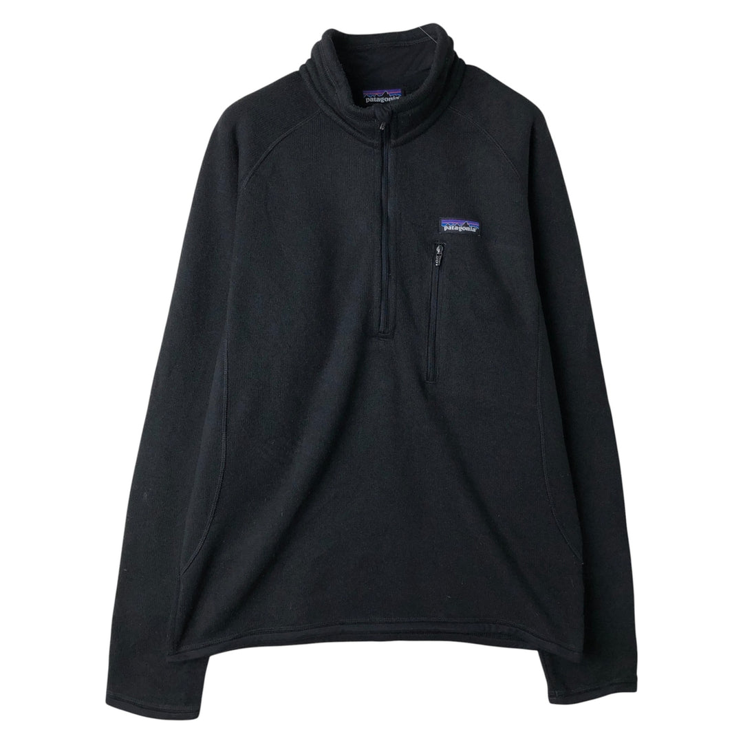 Patagonia Better Sweater Pullover 25521FA14 Half-Zip Fleece Pullover, Men's Size Small polyester black type Vintage Second Hand